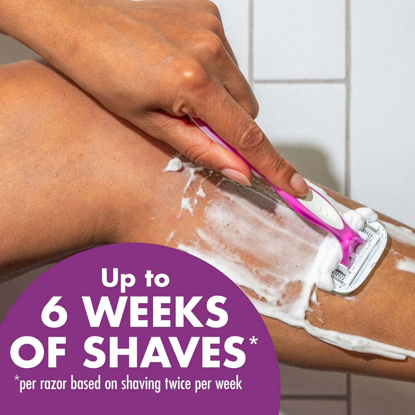 BIC Soleil 5 Sensitive Disposable 5-Blade Razors, Comfort Shield, 4-Pack