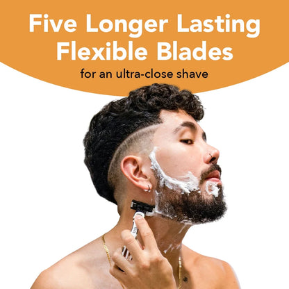 BIC Flex 5 Disposable Razors for Men 5 Blade 4 Count Black