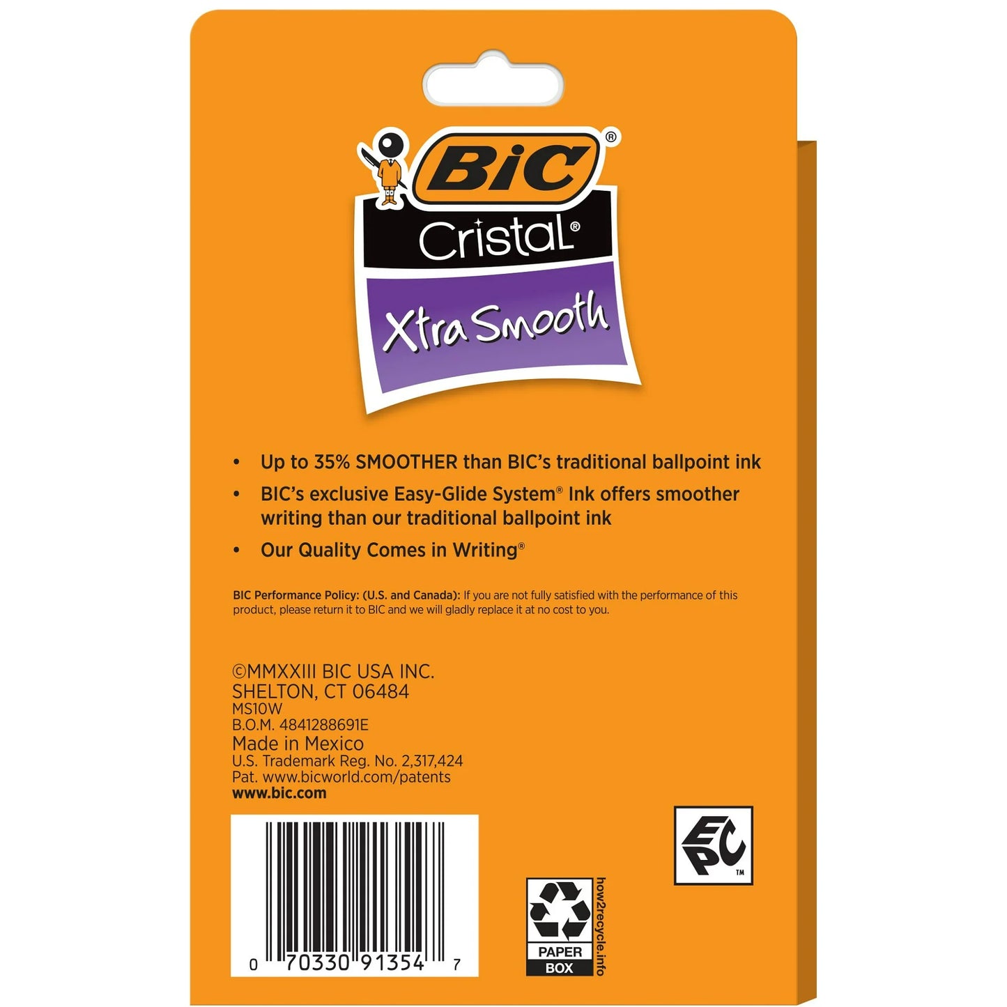 BIC Cristal Xtra Smooth Ballpoint Pen, Medium Point, 1.0 mm, Red Ink, 10 Count