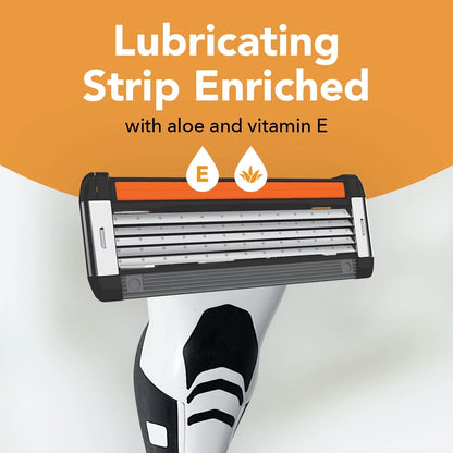 BIC Flex 5 Refillable Men's 5-Blade Manual Razors with 1 Handle and 3 Cartridges