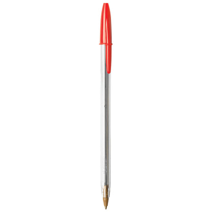 BIC Cristal Xtra Smooth Ballpoint Pen, Medium Point, 1.0 mm, Red Ink, 10 Count