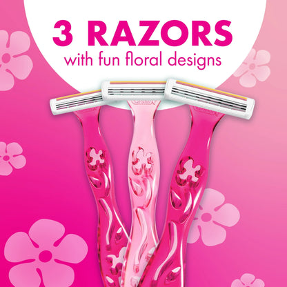 BIC Soleil 3 Simply Women's Disposable Razors, 3 Blades, 3 Count