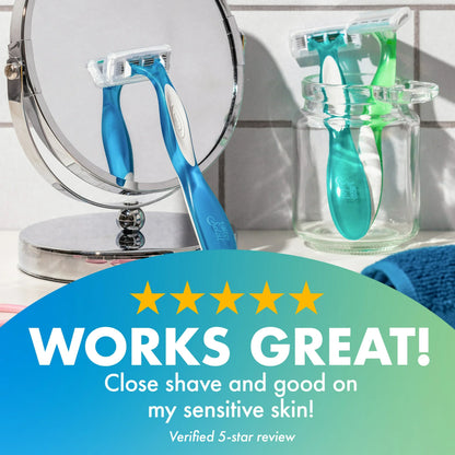 BIC Soleil Comfort 4-Blade Women's Manual Razor, 7 Count, Assorted