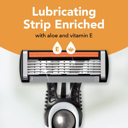 BIC Flex 5 Disposable Razors for Men, with 5 Blades, 2 Count