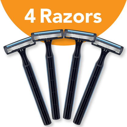 BIC Comfort 3 Disposable Men's Razor, 3 Blade Razor for a Comfortable Shave, 4-Count