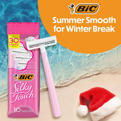 BIC Silky Touch Women's Disposable Razors 10 Count Pack