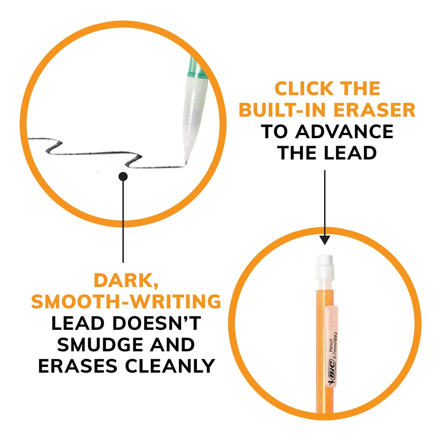 BIC Xtra Sparkle Mechanical Pencil, 0.7 mm, 24 Count