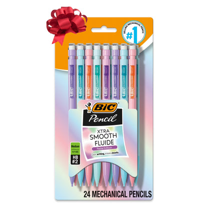 BIC Xtra Smooth Pastel Mechanical Pencil 0.7mm 24 Pack