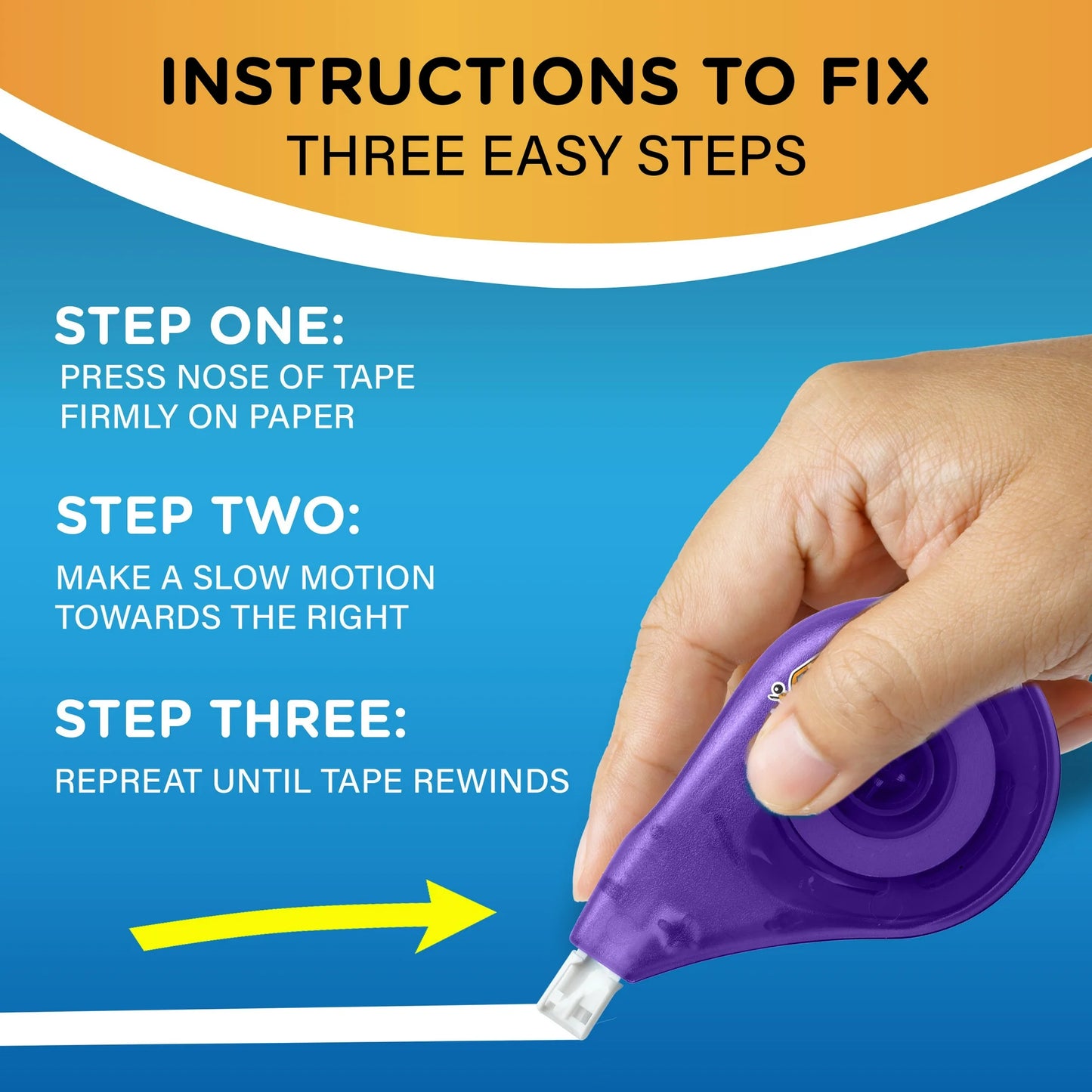 BIC Wite-Out EZ Correct Correction Tape, 39.3 ft Tape, White, Pack of 4