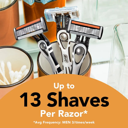 BIC Flex 5 Disposable Razors for Men 5 Blade 4 Count Black