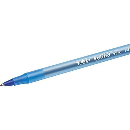 BIC Round Stic Xtra Life Ballpoint Pen, Medium Point (1.0mm), Blue, Flexible Round Barrel For Writing Comfort, 60-Count