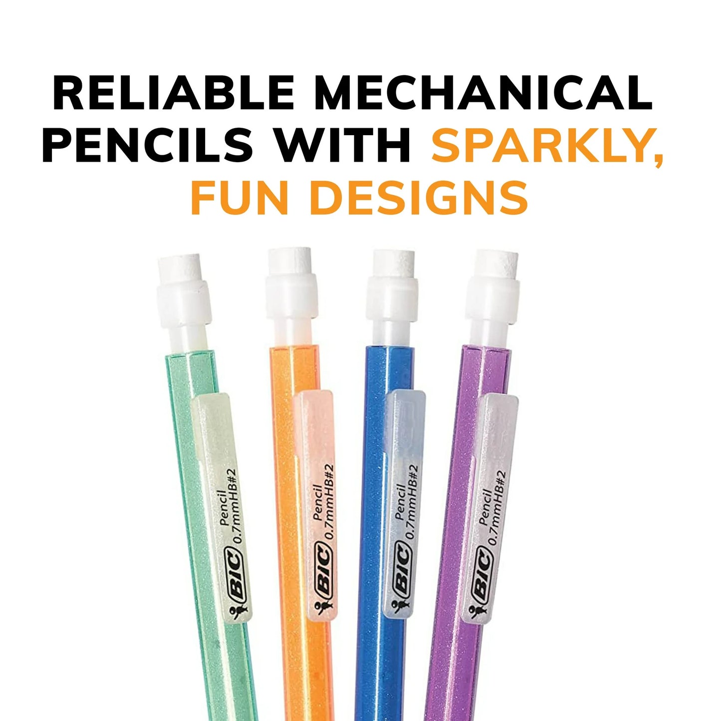 BIC Xtra Sparkle Mechanical Pencil, 0.7 mm, 24 Count